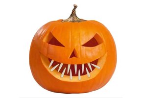 Amscan Halloween – Pompoen decoratie kit tanden – 12 stuks