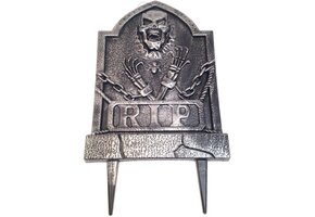 Amscan Grafsteen kunststof - 1 exemplaar assorti uitgeleverd