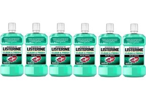 Listerine Clean & Fresh Mondwater - 6x500ml - Voordeelverpakking