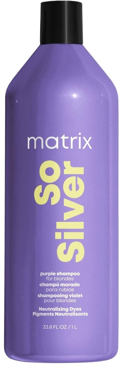 Matrix - Total Results So Silver Color Obsessed Shampoo to Neutralize Yellow Shampoo for neutralize yellow tones - 1000ml