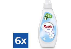 Robijn - Wit - Vloeibaar Wasmiddel - Met Witversterkers - 14 Wasbeurten - 700 ml - Voordeelverpakking - 6 stuks