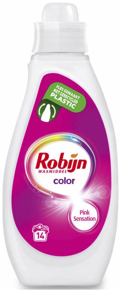 Robijn Vloeibaar Wasmiddel - Color - Pink Sensation 14 wasbeurten 700ML