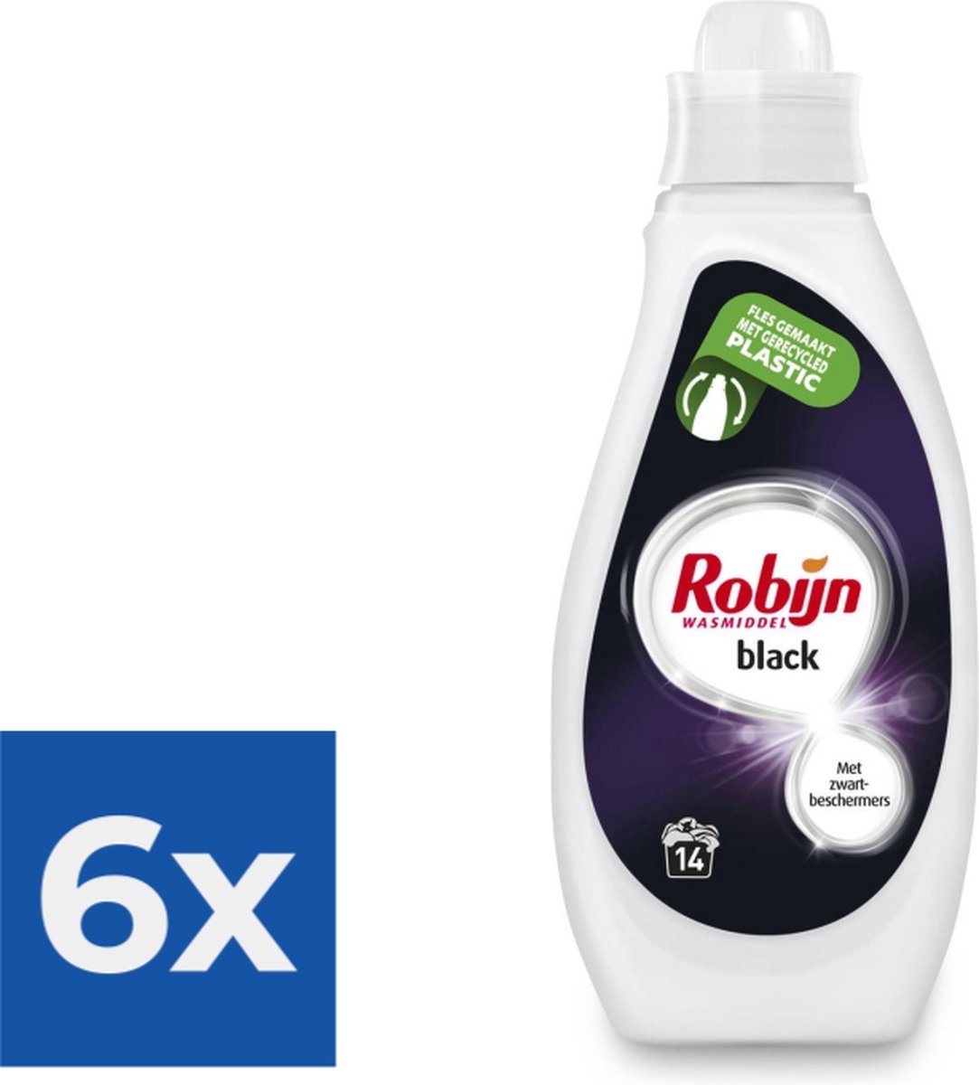 Robijn Black Velvet Vloeibaar Wasmiddel - 700 ml (14 wasbeurten) - Voordeelverpakking 6 stuks