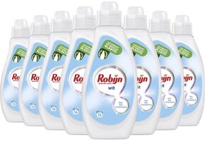 Robijn Vloeibaar Wasmiddel Wit 8 x 700ml - 112 Wasbeurten