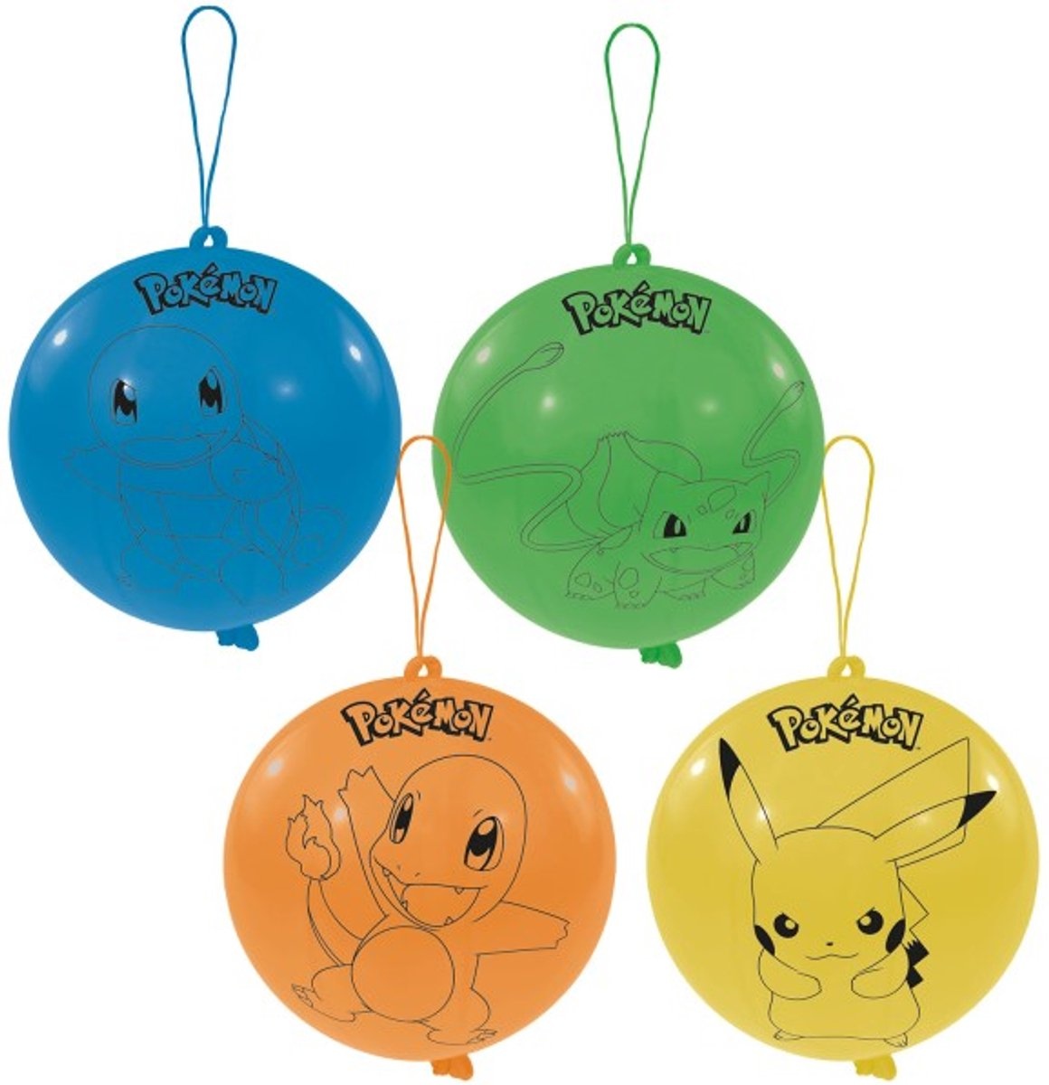 Amscan Pokémon Punchballonnen - 4 stuks