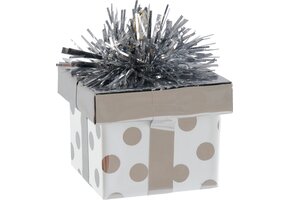 Amscan Ballon gewicht Cadeautje Zilver -170g
