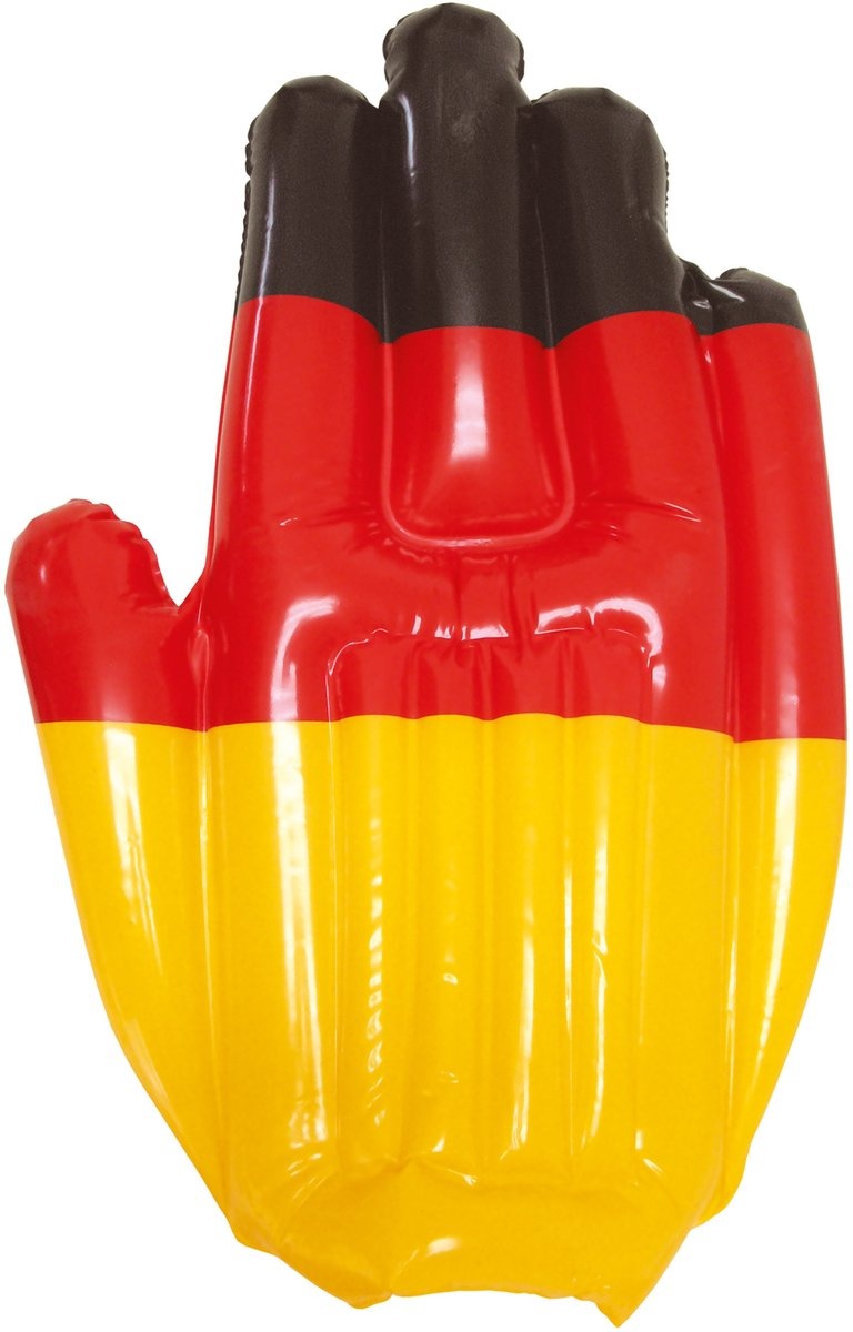 AMSCAN - Opblaasbare supporter hand Duitsland - WK Voetbal aanmoedigen - Juich artikel +/- 43 x 30 cm