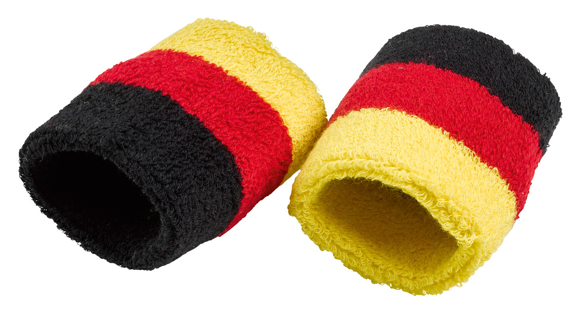 Amscan Zweetbandjes Duitse vlag - 2 stuks