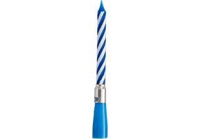 Riethmüller Verjaardagskaars Met Muziek 12 Cm Wax Blauw/wit