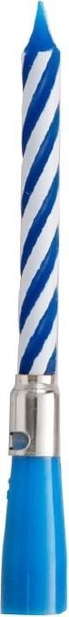 Riethmüller Verjaardagskaars Met Muziek 12 Cm Wax Blauw/wit