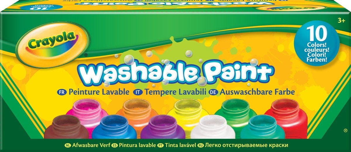 Crayola 10 Flacons met afwasbare verf