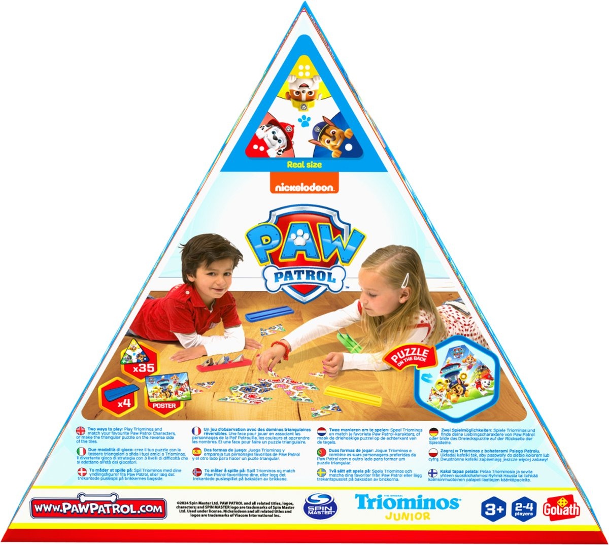Goliath Triominos Junior Paw Patrol - Bordspel - Kinderspel - Speel Triominos met jouw favoriete Paw Patrol personage