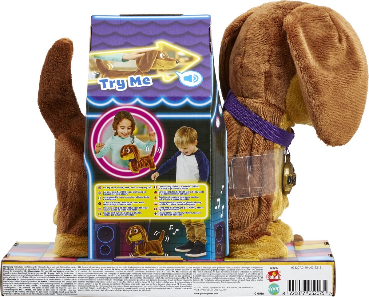 Animagic - Diggles - Knuffelhond - Interactieve Knuffel