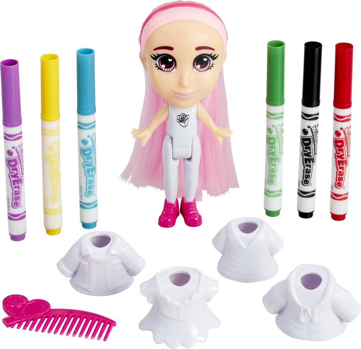 Crayola Colour & Style Friends - Rosa - Deluxe pop - Versier en kleed je pop aan!