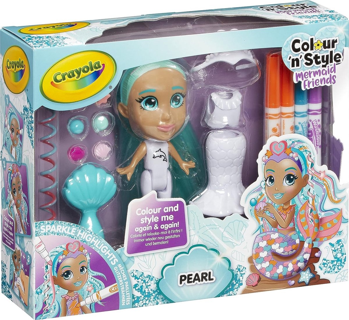 Crayola Color Style Mermaid Friends Pearl - Hobbypakket - Kleur en stijl zeemeermin