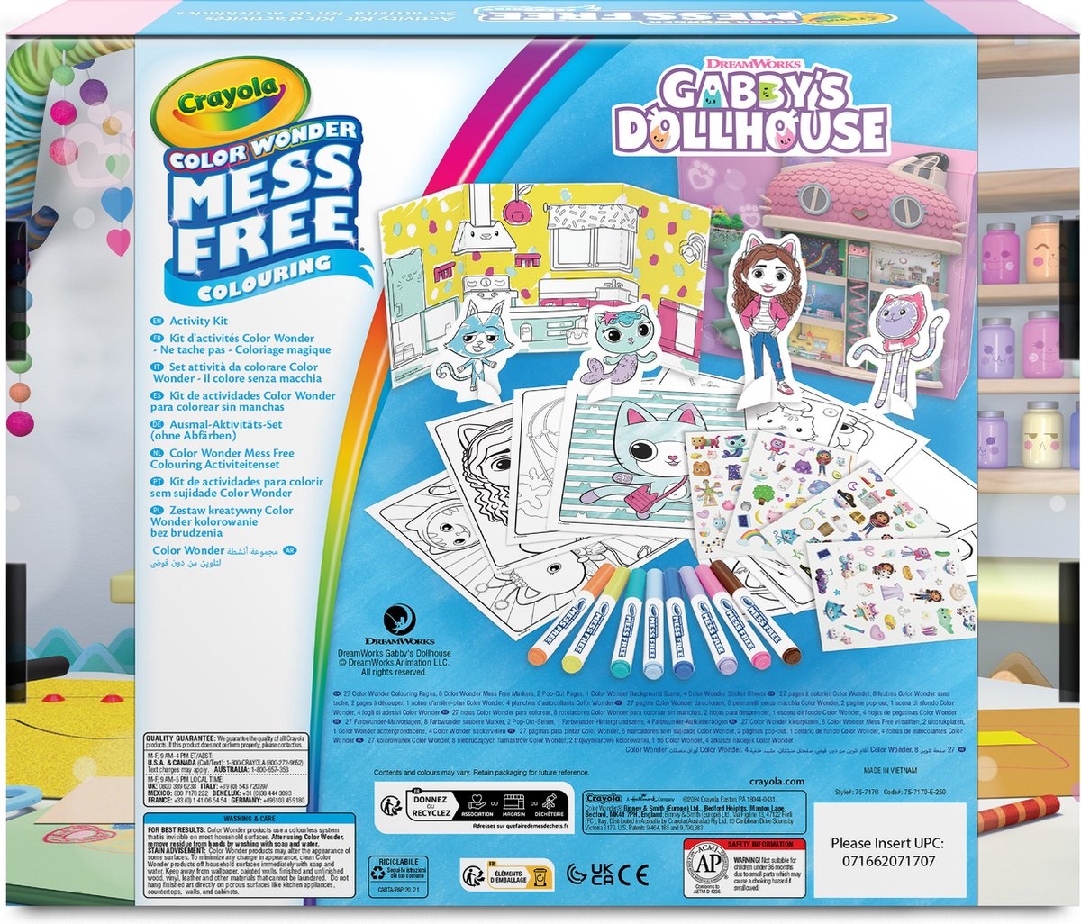 CRAYOLA - Color Wonder - Hobbypakket - Gabby's Poppenhuis Vlekvrije Cadeauset - Voor Kinderen