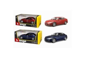 Bburago 1:24 Alfa Romeo Giulia - 1 exemplaar assorti uitgeleverd