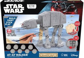 Colorific Wood Worx Star Wars AT-AT Walker - Houten bouwpakket met verf en stickers