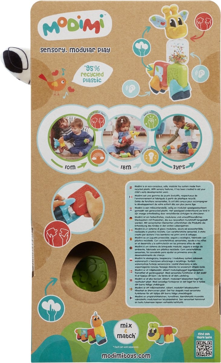 Modimi Giraf - Speelfiguur - Educatief Baby Speelgoed Voor Kinderen Vanaf 3 Maanden