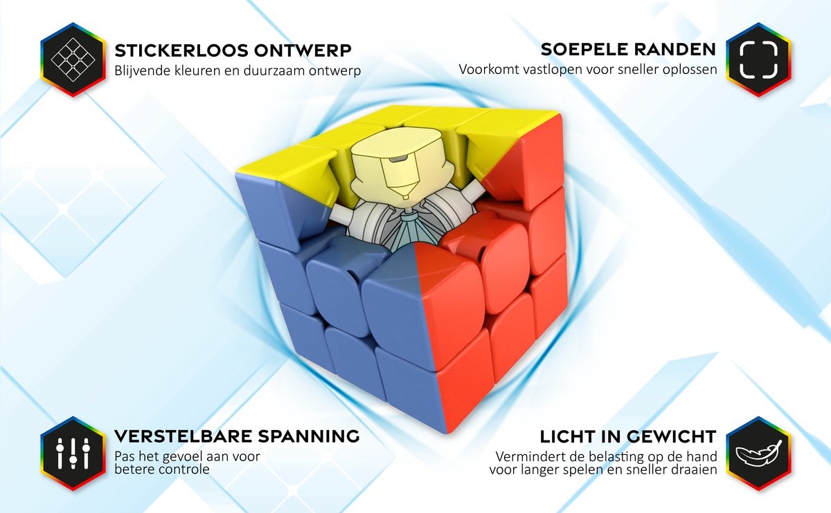 Goliath Nexcube 3x3 Kubus - Breinbreker Puzzel - Speedcube - kubus - De snelste speedcube op de markt!