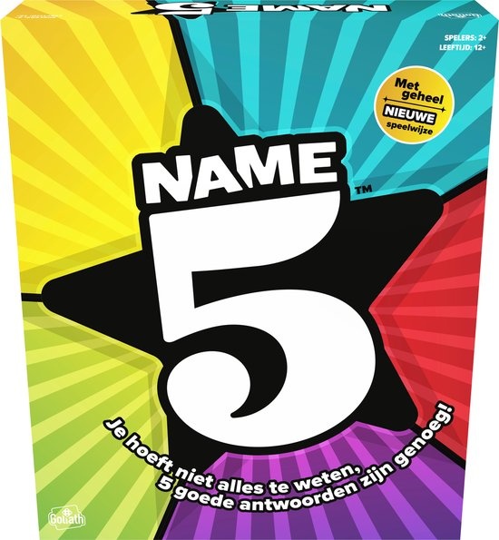 Goliath Name 5 Bordspel - Bordspellen - Gezelschapsspel - Verpakkingsschade