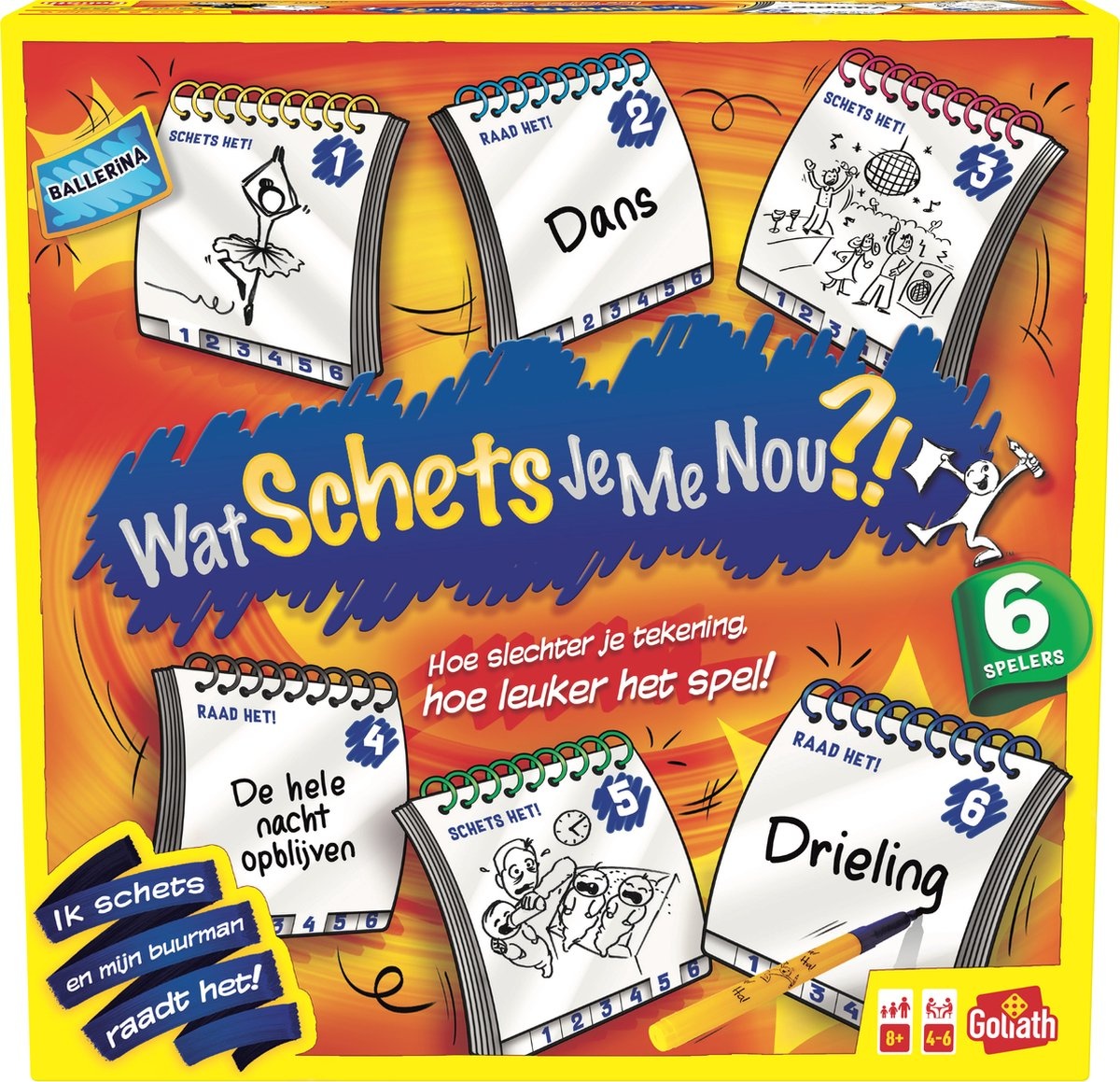 Goliath Wat Schets Je Me Nou?! - Bordspel - Partyspel - Tekenspel
