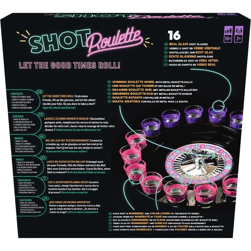 Endless Games Shot Roulette - Actiespel - Partyspel - Drankspel