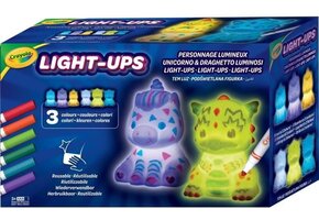 Crayola Light-ups - Kleurbare lichtgevende figuren - Personaliseer je nachtlampje met stiften! - Verpakkingsschade