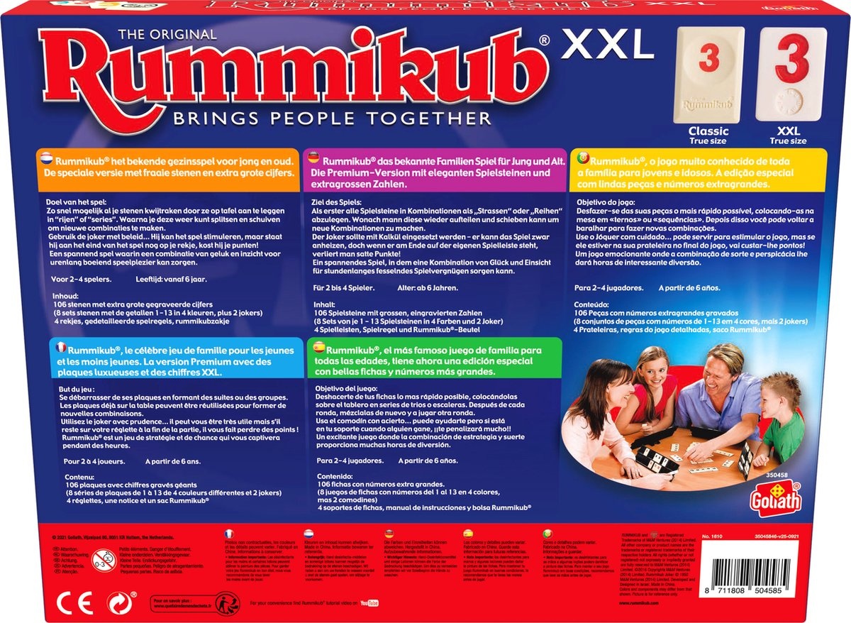 Goliath Rummikub The Original XXL - Bordspel - Verpakkingsschade