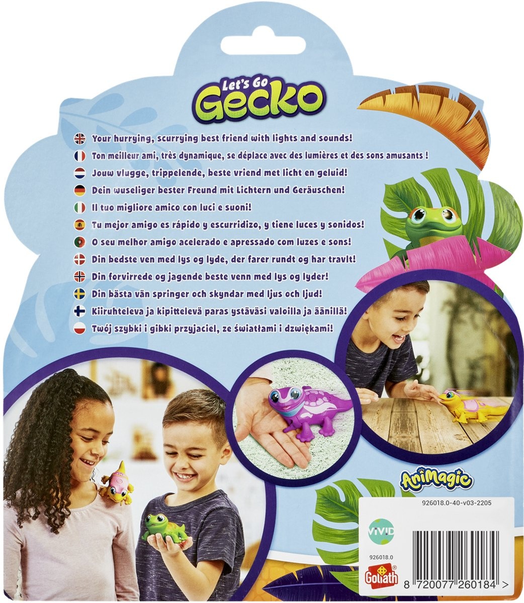 Animagic Let's go Gecko - Speelgoedrobot Gekko - Groen