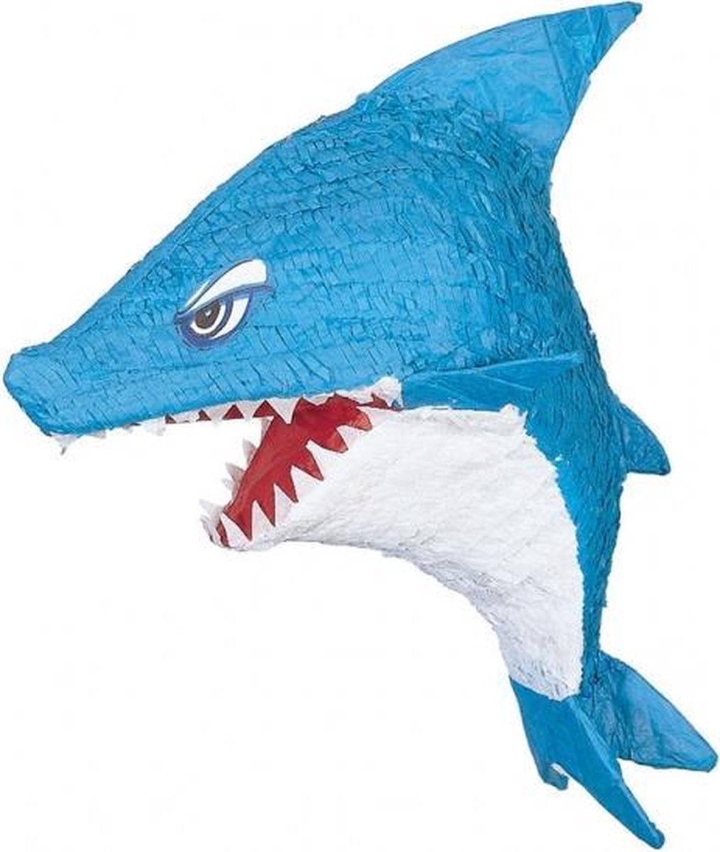 Amscan Piñata Haai Junior 50 Cm Papier Blauw/wit