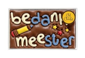 Chocoladereep bedankt Meester 150 gram