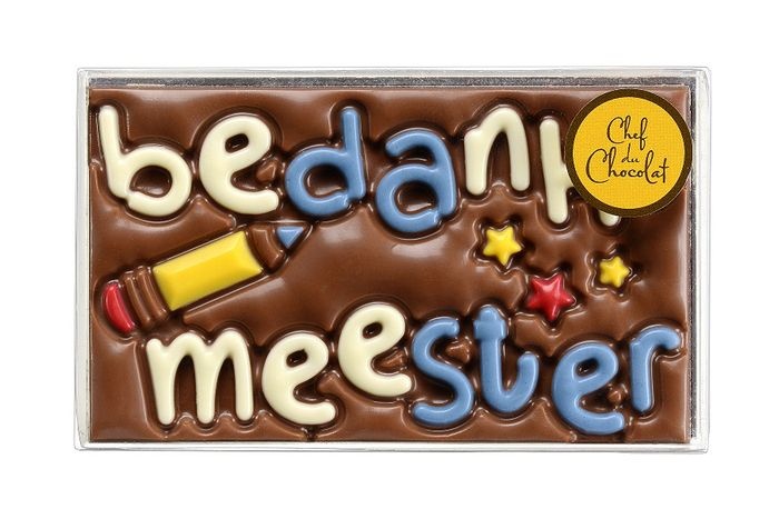 Chocoladereep bedankt Meester 150 gram