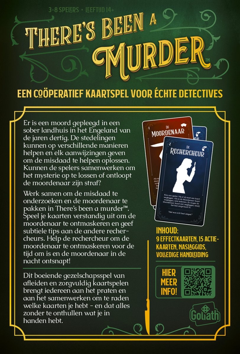 Goliath There's Been a Murder - Escape Game - Kaartspel