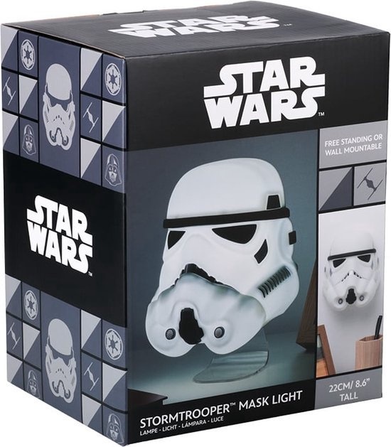 Star Wars Stormtrooper Mask Light – Officieel Gelicentieerde Disney Lamp, Wandmontage of Vrijstaand, 22 cm- Paladone