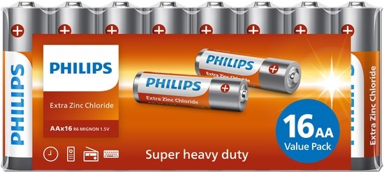 Philips Longlife Batterijen - AA - 16 stuks