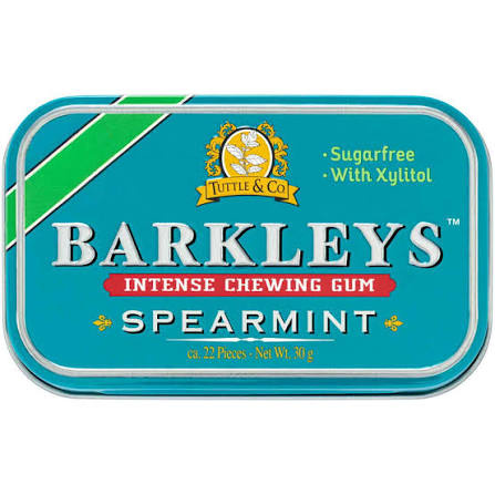 Barkleys Intense chewing gum Spearmint 30g