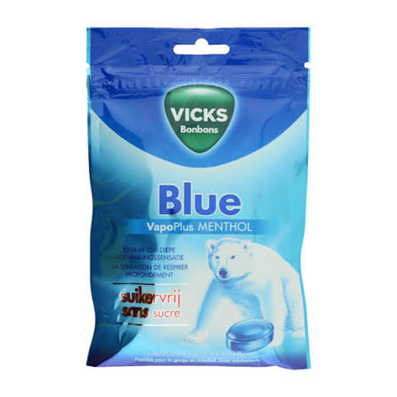 Vicks Blue menthol suikervrij bag (72 gr)