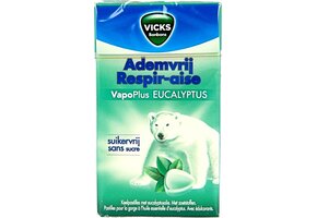 Vicks Ademvrij - Eucalyptus - Suikervrij - Keelpastille