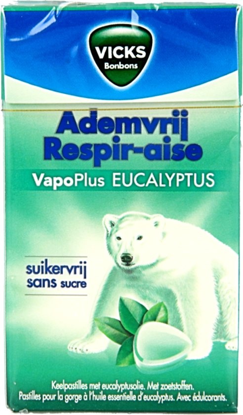 Vicks Ademvrij - Eucalyptus - Suikervrij - Keelpastille
