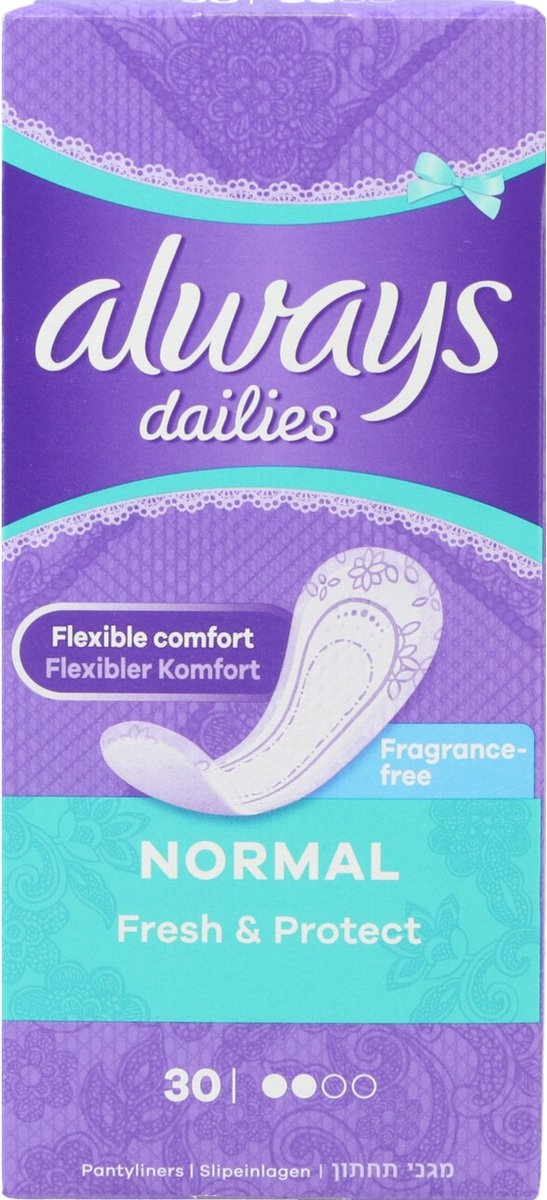 Always Dailies inlegkruisjes Normal 30st Geurvrij