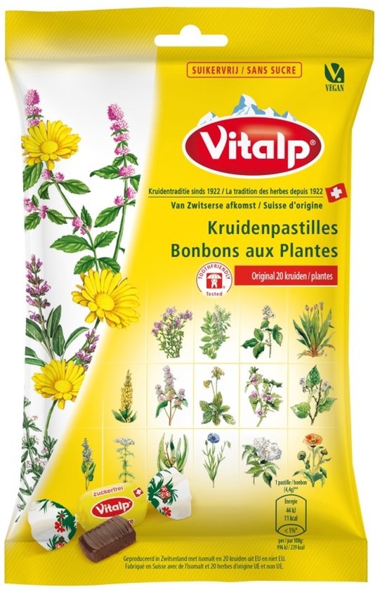 Vitalp 20 Kruiden original suikervrij 75 Gram