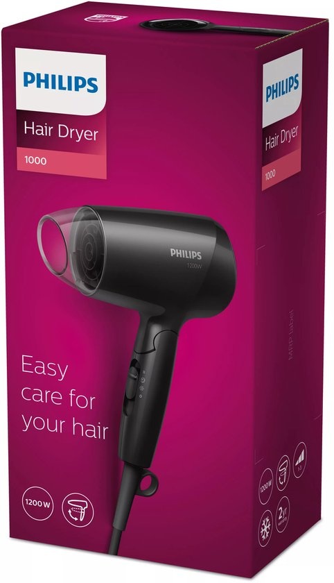 Philips Essential Care BHC010/10 - Föhn - 1200W - Zwart