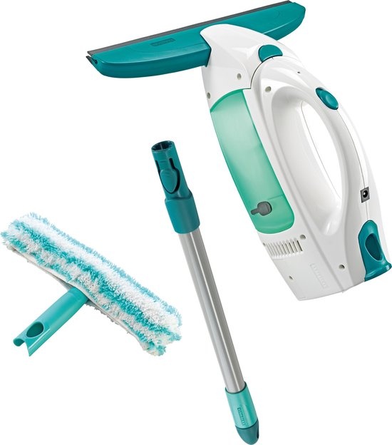 Leifheit Dry & Clean - raamzuiger met steel (43 cm) en inwasser - click system