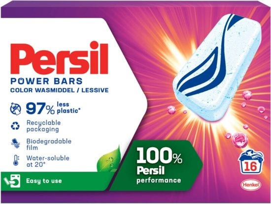 Persil Power Bars - Wasmiddeltabletten - Gekleurde Was - 16 Wasbeurten