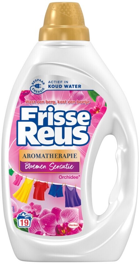 Witte Reus Wasmiddel Frisse Reus Gel Orchidee 19 Wasbeurten - 855 ml