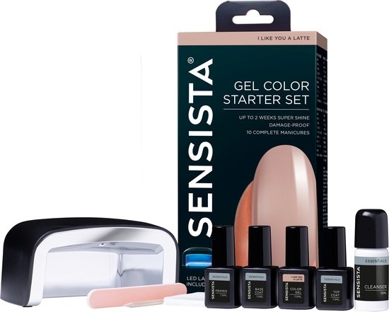 Sensista Color Gel Starter Set - I Like You A Latte - Gellak - Nude - Gel nagellak - met LED Lamp