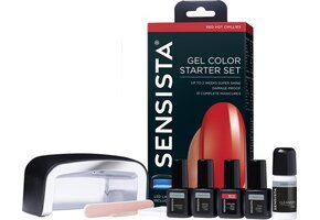 Sensista Color Gel Starter Set - Red Hot Chillies - Gellak - Rood - Gel nagellak - met LED Lamp