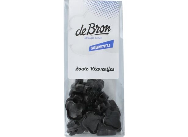 De Bron Zoute Klavertjes Suikervrij 90 GR