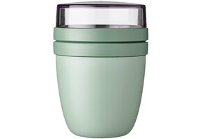 Mepal Lunchpot Ellipse - 500 ml - Yoghurt en Muesli beker to go - Geschikt voor vriezer. magnetron en vaatwasser - Nordic sage